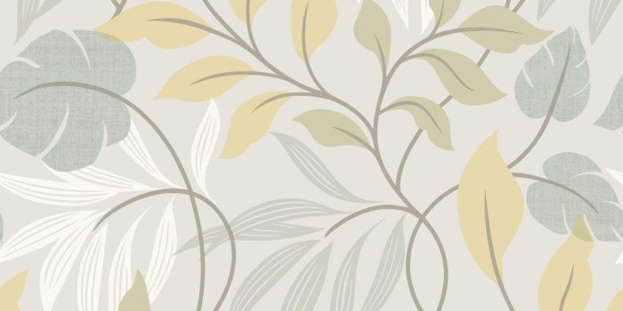 1000x1000 Eden Blue Modern Leaf Trail Wallpaper