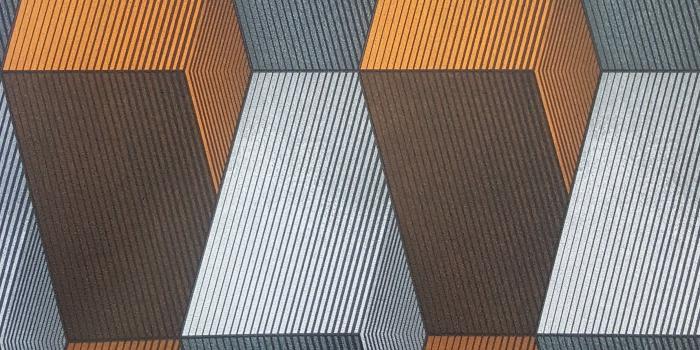 2417x2513 Grey and Orange Modern 3d patterned Wallpaper x156-3031