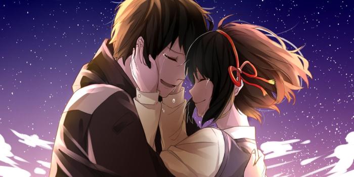 1280x800 Wallpaper : anime, couple, crying, your name, Kimi no Na Wa 1280x800