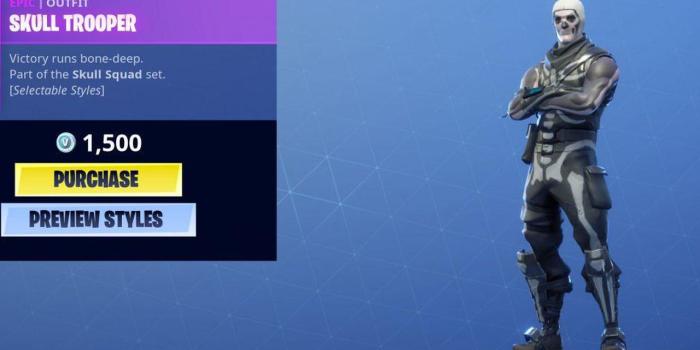 1280x868 Skull Trooper Is Live In The 'Fortnite' Item Shop, But Original