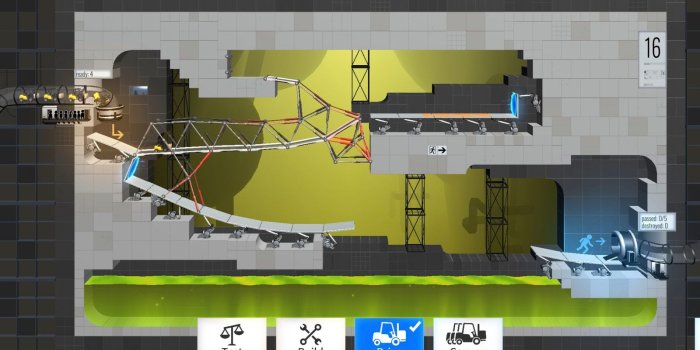 1600x900 Review: Bridge Constructor Portal brings the fun of Valve's hit game