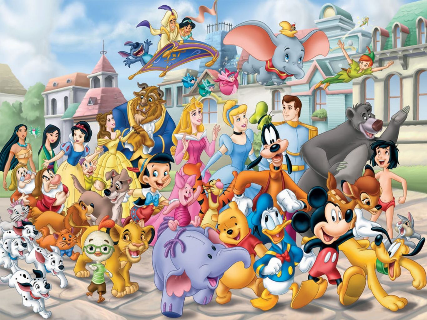 1366x1024 Disney Characters HD Desktop Wallpaper 21643 - Baltana