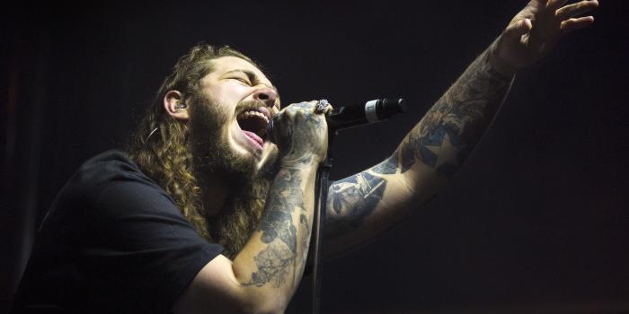 3840x2400 Download wallpapers Post Malone, 4k, american singer, 2018, concert