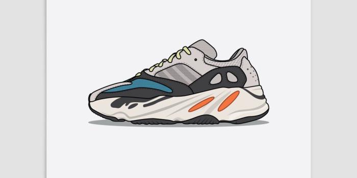 1200x1503 Image of ☆ NEW ☆ Yeezy Wave Runner 700 | Art | Sneaker art