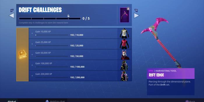 1920x1080 Fortnite: Drift, Ragnarok and Road Trip Progressive Skin Challenges