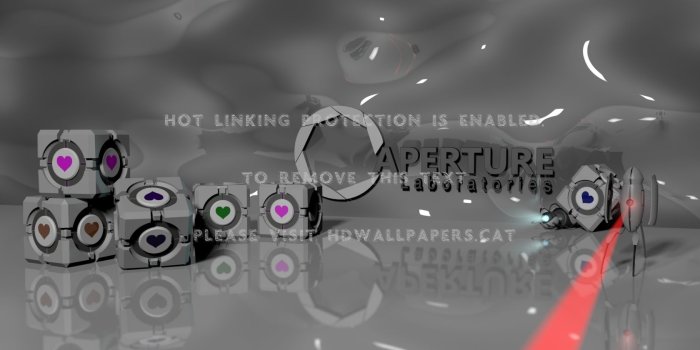 1680x1050 portal 2 turret gubes game