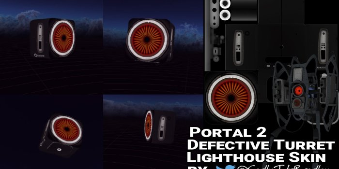 2560x1440 I made a Portal 2 Defective Turret Base Station Skin (dl link in