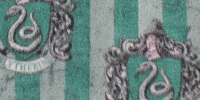 1200x1360 Harry Potter Fleece Fabric 58''-Slytherin Crest on Stripes