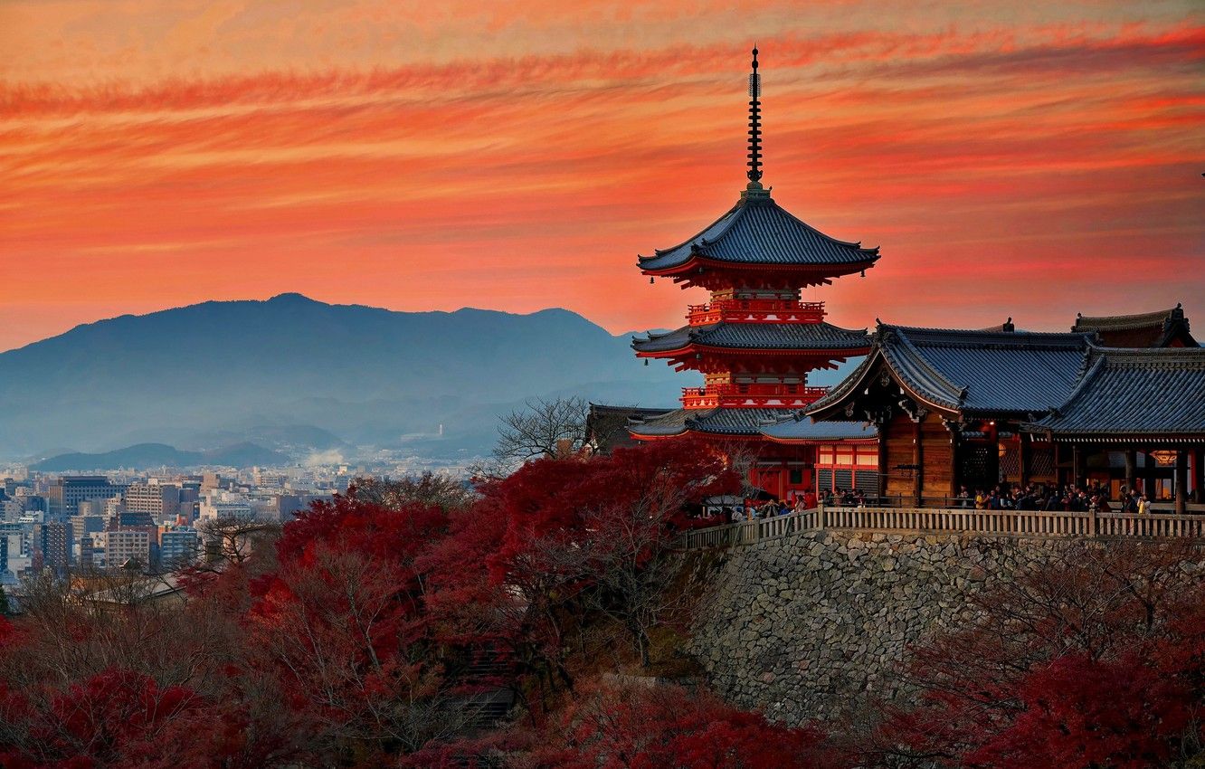 1332x850 Wallpaper autumn, Japan, temple, Kyoto images for desktop, section
