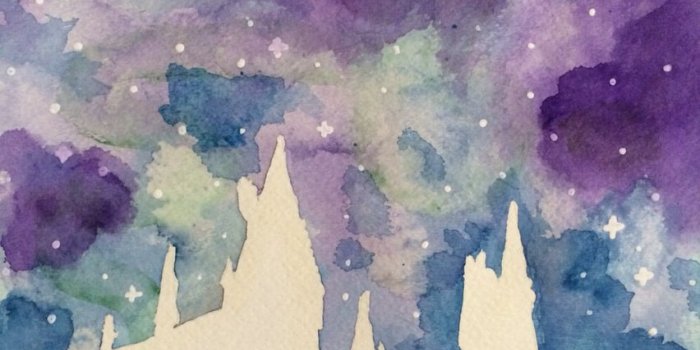 852x1136 Hogwarts Harry Potter art watercolor painting | MyArt | Harry potter