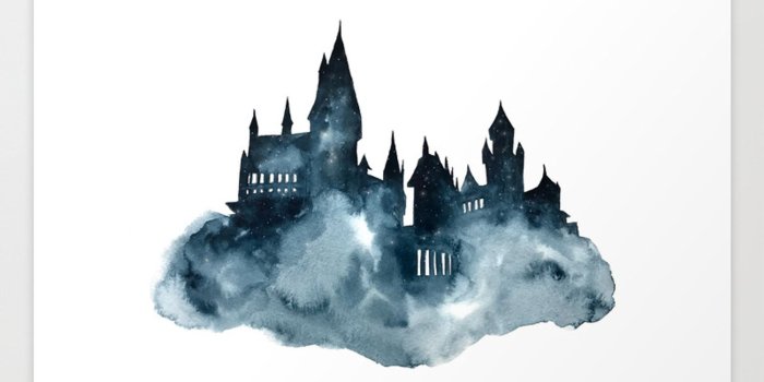 1500x1500 Hogwart Castle Watercolor Art Print