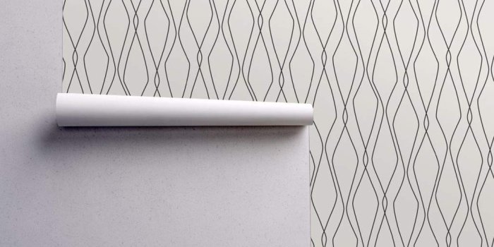 1024x1024 Geometric Wallpaper Roll - Geo Modern Grey Gray Lines Simple by