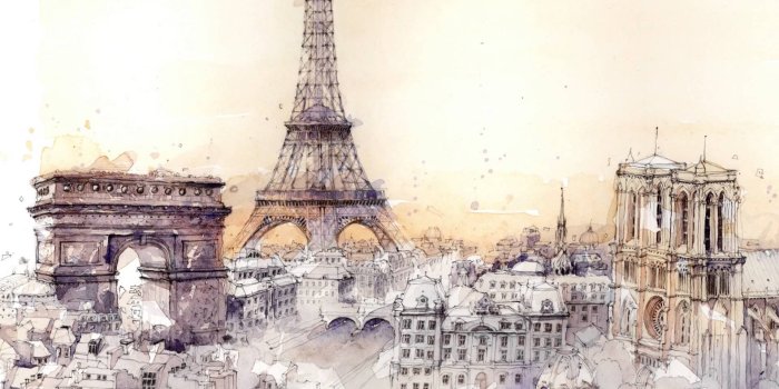 1920x1080 50+ Watercolor Architecture Wallpapers - Download at WallpaperBro