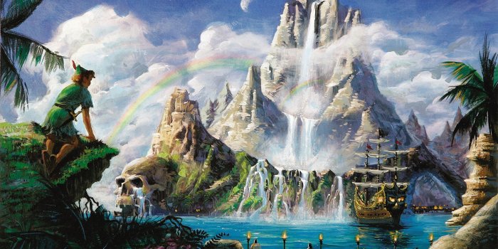 1920x1080 Photo Peter Pan Ryan T. Wurmser Rainbow Fantasy Cartoons 1920x1080