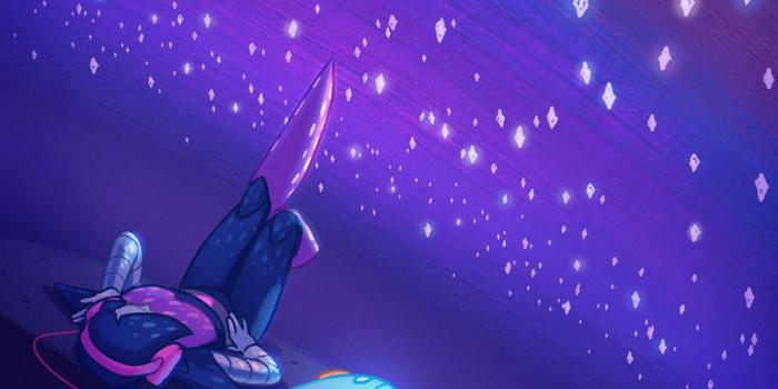 1280x1020 Undertale Blue Purple Violet Sky Computer Wallpaper - Chill