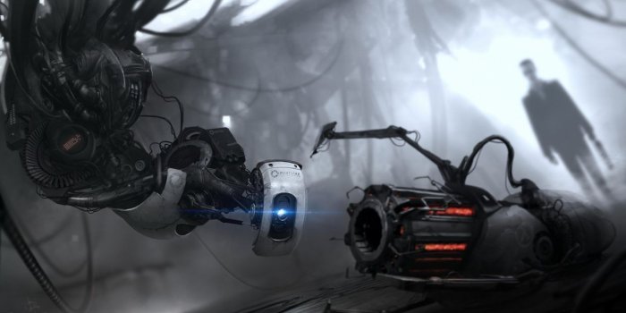 1244x700 Video games Portal Half-Life funny Black Mesa GLaDOS G-Man Half-Life