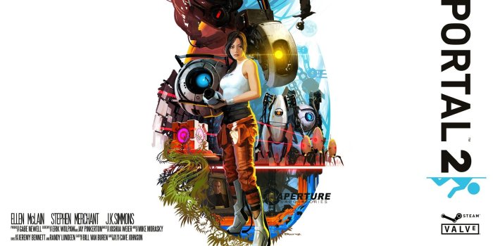 1920x1080 Valve Corporation, Companion Cube, GLaDOS, Chell, Portal 2 :: Wallpapers