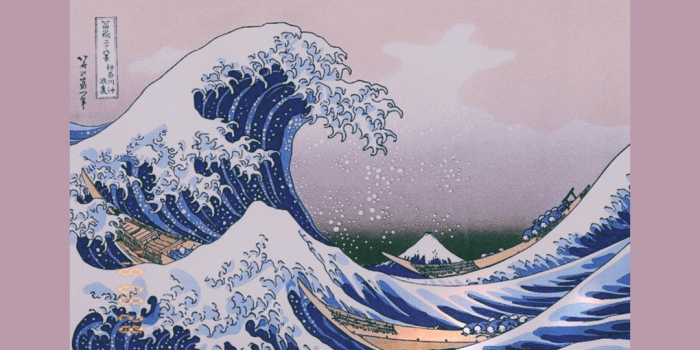 1080x1920 great wave art hoe aesthetic iPhone wallpaper violet lavender