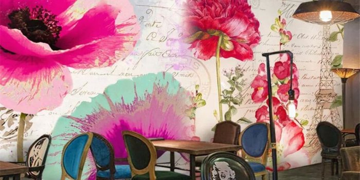 1000x800 US $9.0 40% OFF|Beibehang Custom wallpaper Paris Tower flower wall  aesthetic art Nordic minimalist TV background wall decoration 3d  wallpaper-in