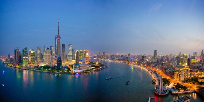 7626x3559 Shanghai China Night Cityscapes Travel Wallpaper Desktop #4882 - Ongur