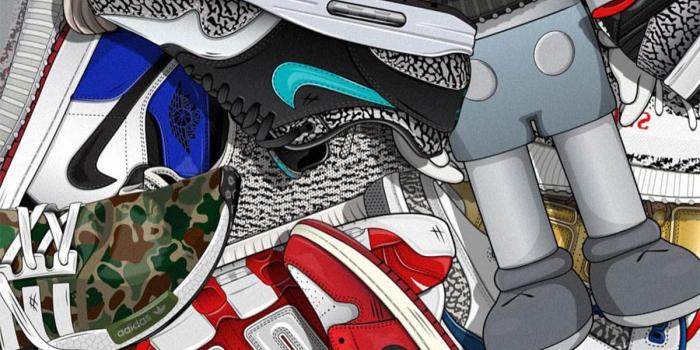 1200x1500 Supreme, NIKE, Yeezy, BAPE などのアイテムを独自の目線で描く気鋭