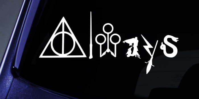 1100x1100 CMI187 Always Harry Potter WHITE Vinyl Car/Laptop/Window/Wall Decal | 8.75