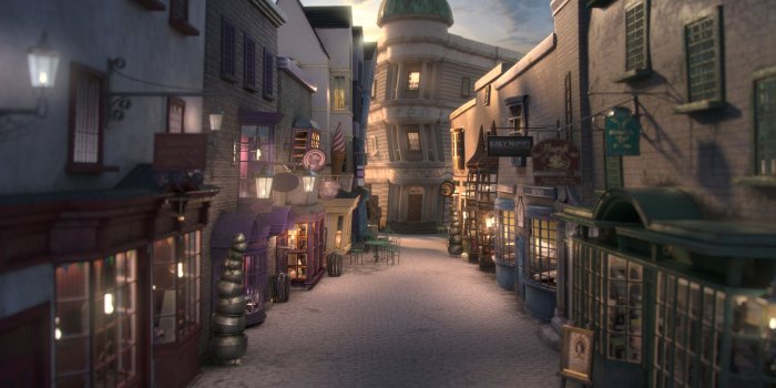 1920x1080 ArtStation - Diagon Alley - Harry Potter Fanart