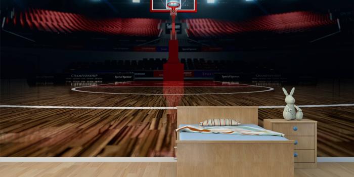 2000x1500 Basketball court, Photo Wallpaper, Removable Wall Wallpaper, Peel and  Stick, Non Woven, Wall Mural, Wall Decal, Wall Mural, Sport Arena W#18