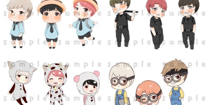 758x1053 Gallery: Bts Chibi Wallpaper, - Best Drawing Sketch