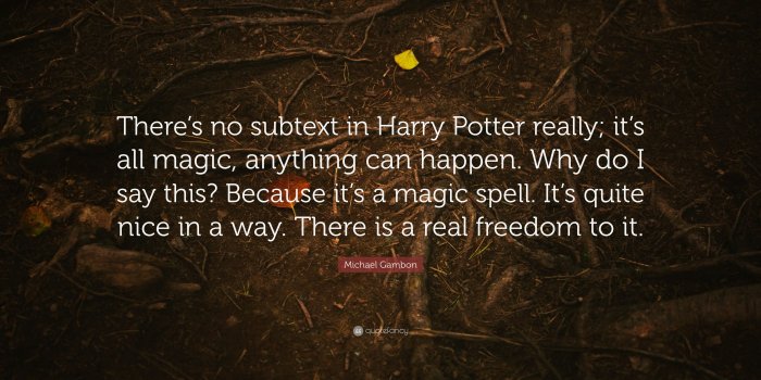 3840x2160 Michael Gambon Quote: “There's no subtext in Harry Potter really