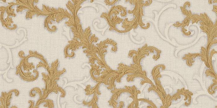 1000x913 Baroque & Roll by Versace - Gold / White - Wallpaper - 96231-4