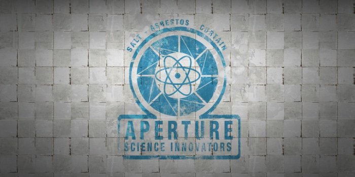 1920x1080 Aperture Science Innovators logo on white wall HD wallpaper