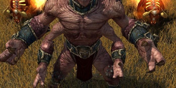 1024x768 Brown monster digital wallpaper, video games, Titan Quest HD