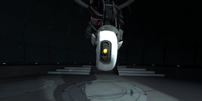 1600x900 White and black corded headphones, GLaDOS, Portal 2, Portal (game