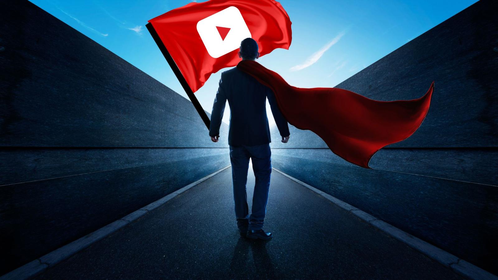 2048x1152 2048x1152 Man With Youtube Flag 2048x1152 Resolution HD 4k