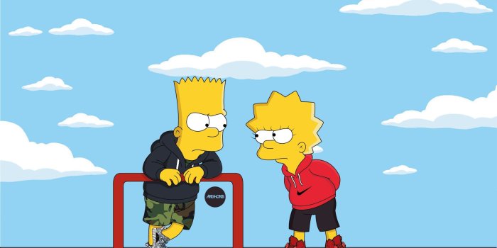 1920x1080 Download wallpaper The simpsons, Figure, Adidas, Simpsons, Bart, Art