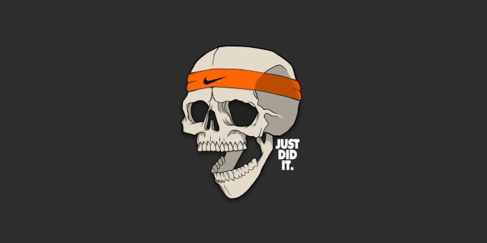 4000x2048 Wallpaper : illustration, minimalism, cartoon, moustache, skull