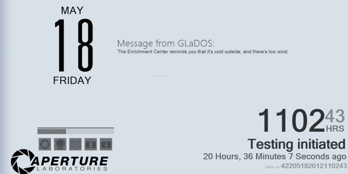 1366x768 Aperture science background Gallery