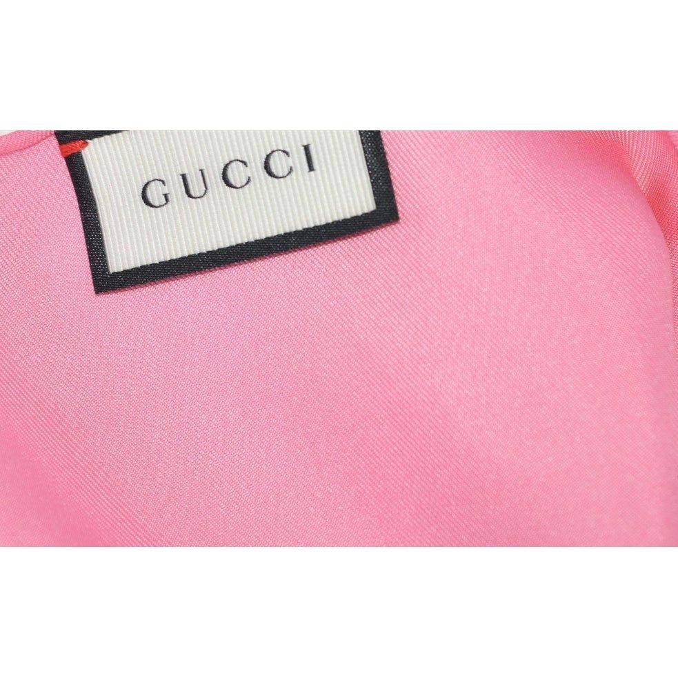 983x983 Gucci Women's 464688 Pink Cube GG Wallpaper Silk Twill Neck Scarf 35