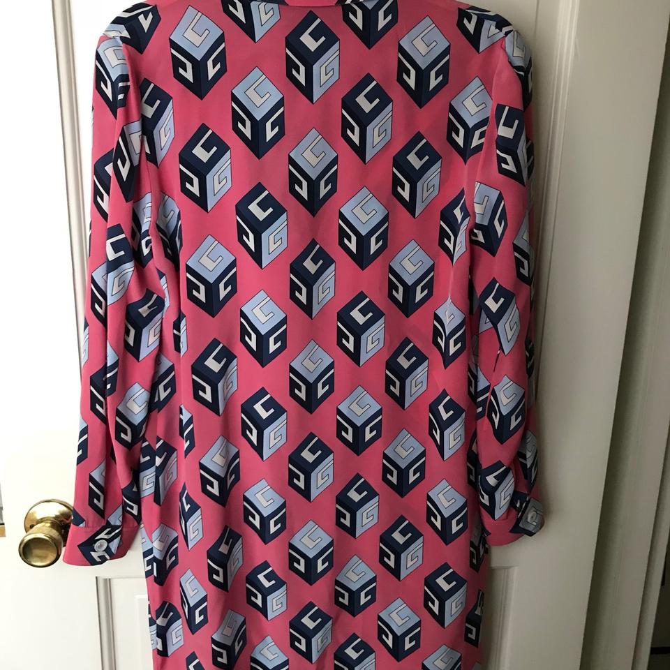 960x960 Gucci Pink Vintage Wallpaper Print Gg Silk Shirtdress Mid-length  Work/Office Dress Size 10 (M) 44% off retail