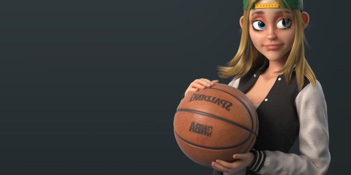 1332x850 Wallpaper the ball, art, basketball, basketball, girl, The Jungle