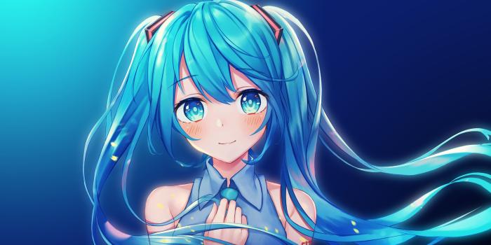 3840x2160 Wallpaper Hatsune Miku, Anime girl, Aqua blue, 4K, Anime, #17610