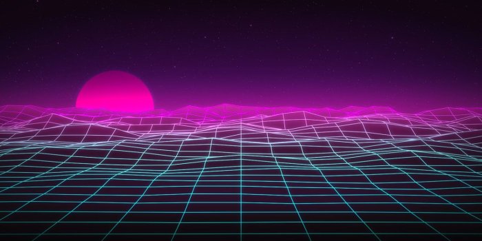 1332x850 Wallpaper The sun, Music, Space, Background, Neon, 80's, Synth