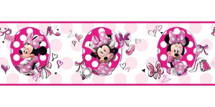 1000x1000 Temporary Walt Disney Kids Ii Fashionista Minnie Border - Minnie