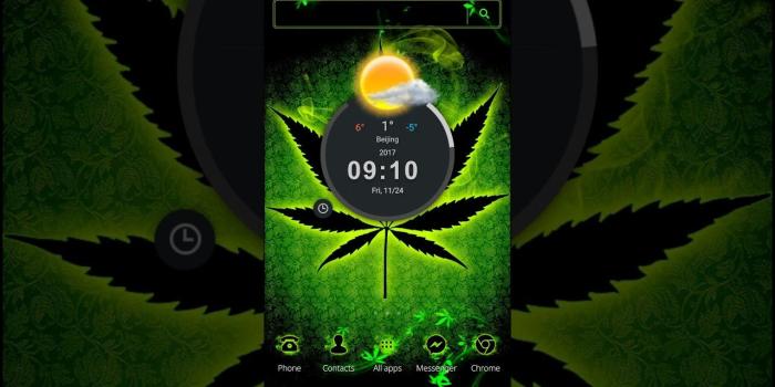1280x720 Smoke Rasta Weed Theme Weed wallpaper & neon icon pack