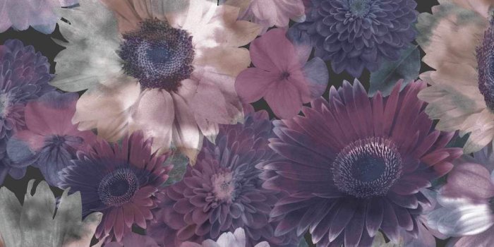 1000x1000 Superfresco Midnight Garden Purple Wallpaper 104895 - Tapet Mov