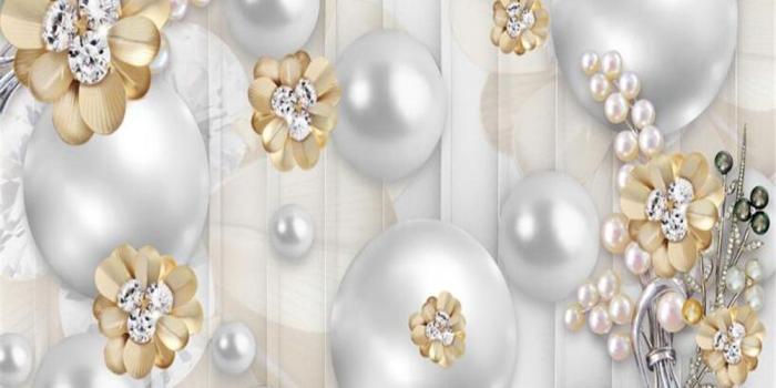 1000x800 US $9.0 40% OFF|Beibehang Custom Wallpaper Gold Diamond Flower 3D Jewelry  Background Wall Living Room Bedroom TV Background Mural 3d wallpaper-in