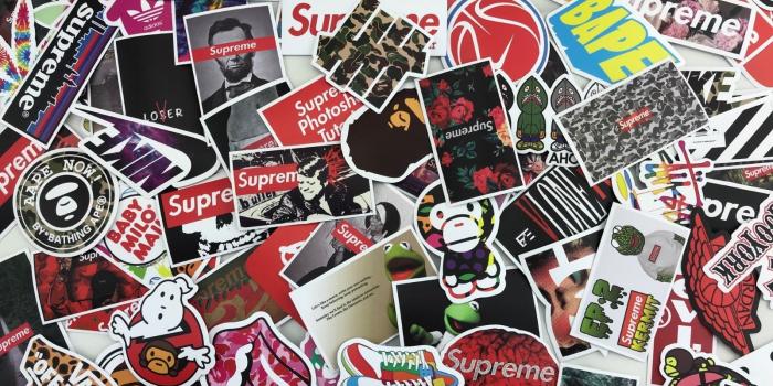 1600x1200 100 RANDOM Sticker pack Hypebeast, supreme, bape, off white, vlone  streetwear
