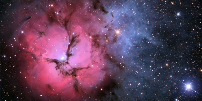 1920x1080 Download wallpaper 1920x1080 galaxy, nebula, pink, stars, glitter