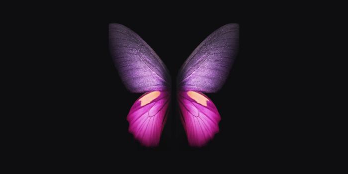 3840x2160 Samsung Galaxy Fold Pink Butterfly 4K Wallpapers | HD Wallpapers